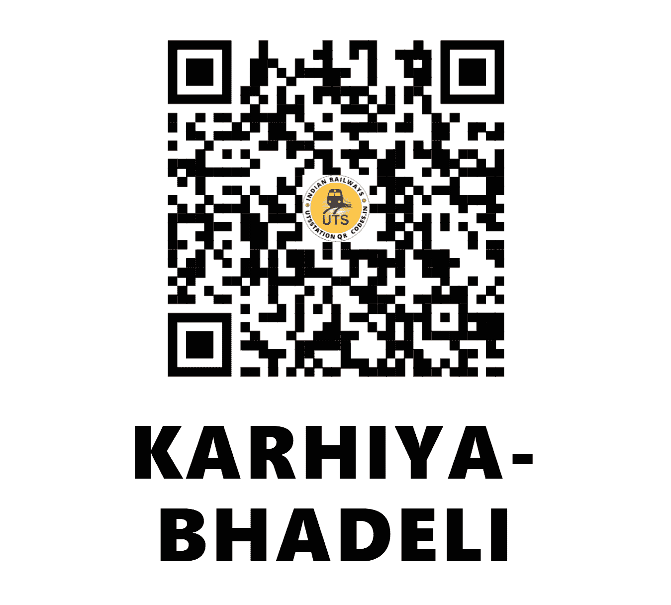 UTS QR Code for KARHIYA-BHADELI - KYX (WC - MADHYA PRADESH)